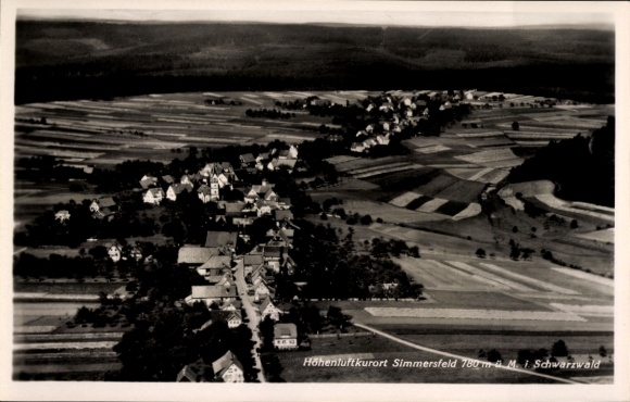 Ak Simmersfeld im Schwarzwald, Fliegeraufnahme