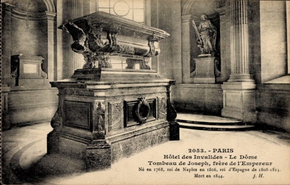 Ak Paris VII, Hotel des Invalides, Le Dome, Tombeau de Joseph, frère de l'Empereur