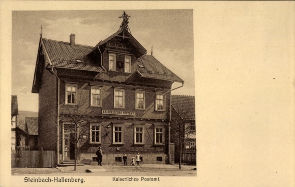 Postcard Steinbach Hallenberg in the Thuringian Forest, Imperial Post Office