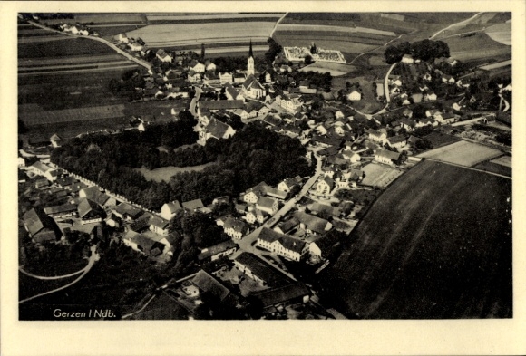 Ak Gerzen Niederbayern, Fliegeraufnahme