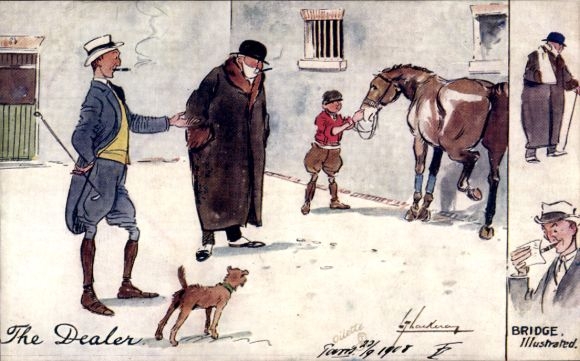 Artist Postcard Thackeray, Lance, Horse, The Dealer, Bridge Illustrated