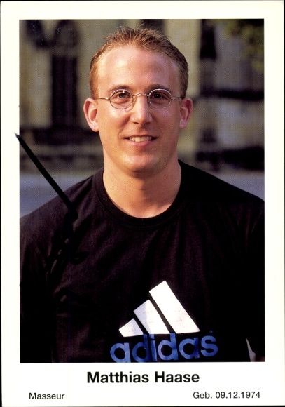 Autogrammkarte Masseur Matthias Haase, Preußen Münster, Autogramm