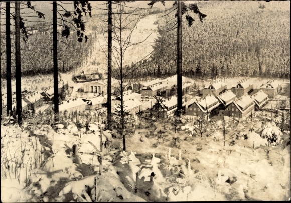 Ak Antonshöhe Antonsthal Breitenbrunn in het Ertsgebergte, winters uitzicht