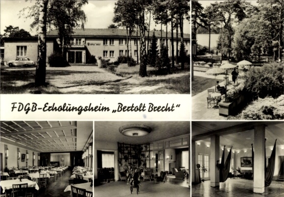 Postcard Berlin Köpenick Schmöckwitz, FDGB Rest Home Bertold Brecht, Interior
