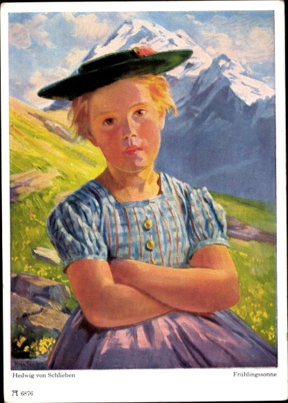 Artist Postcard von Schlieben, Hedwig, Spring Sun