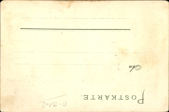 Passepartout Postcard Rußdorf Limbach Oberfrohna Saxony, gymnasium Turnverein Germania, Jahn