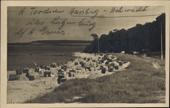 Ak Hohwacht aan de Oostzee, Lütjenburgerstrand, strandstoelen
