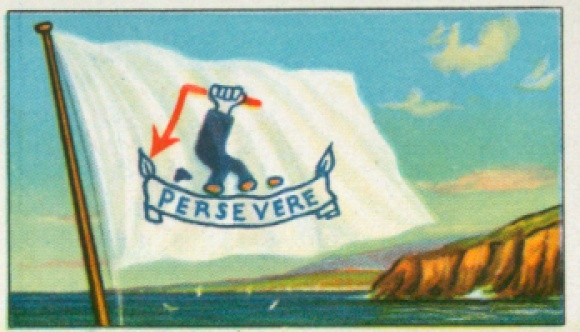 Verzamelfoto rederijvlaggen van de wereldkoopvaardijvloot nr. 212, Harrison Line London