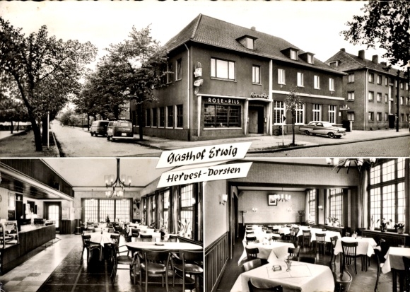 Postcard Hervest Dorsten in Westphalia, Gasthof Erwig