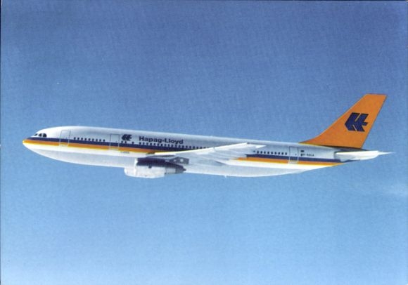 Postcard passenger aircraft of Hapag Lloyd, Airbus A 300 B 4