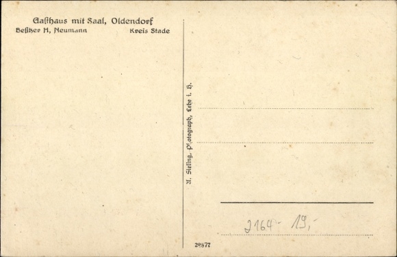 PC Oldendorf in the district of Stade, inn by H. Neumann, chimney