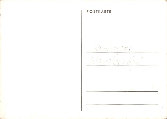 Postcard Hamburger Wandervögel, Marching Children, Standard