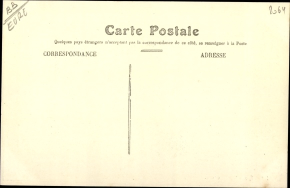 Postcard Ivry the Eure Battle, Portal of the Abbey