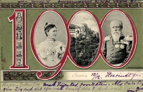 Ak Heidelberg am Neckar, Großherzog Friedrich von Baden, Luise von Preußen