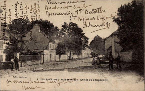 Ak Villeparisis Seine et Marne, Rue de Meaux, Entree de Villeparisis