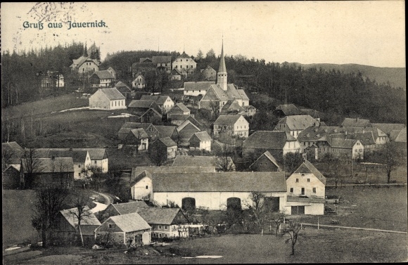 Ansichtkaart Jauernick Buschbach Markersdorf Kreis Görlitz, totaaloverzicht
