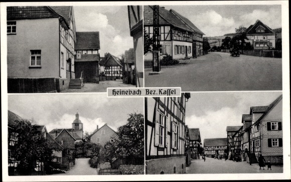 PC Heinebach Alheim in Hesse, town views, half-timbered houses