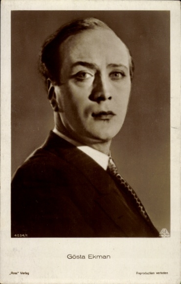 Postcard actor Gösta Ekman, portrait, Ross Verlag 4034/1