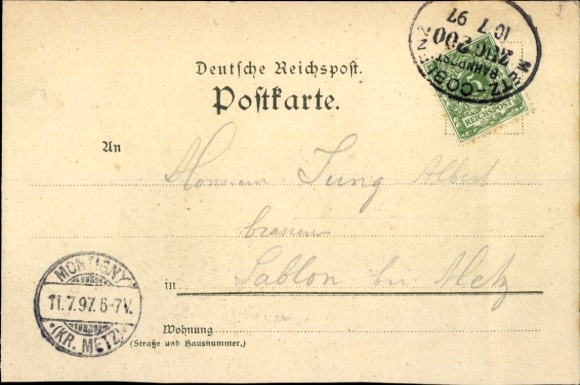 Chromo-Litho Koblenz on the Rhine, Mosel, Father Rhine, Ehrenbreitstein