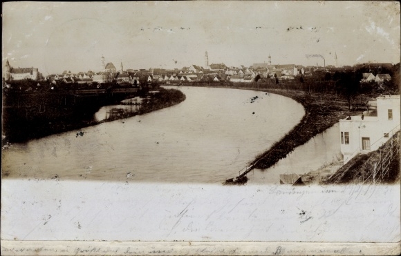 foto Ak Lauingen aan de Donau Schwäbische Alb, panorama