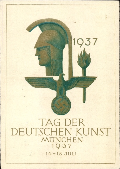 Artist PC Munich Bavaria, Day of German Art 16-18. July 1937