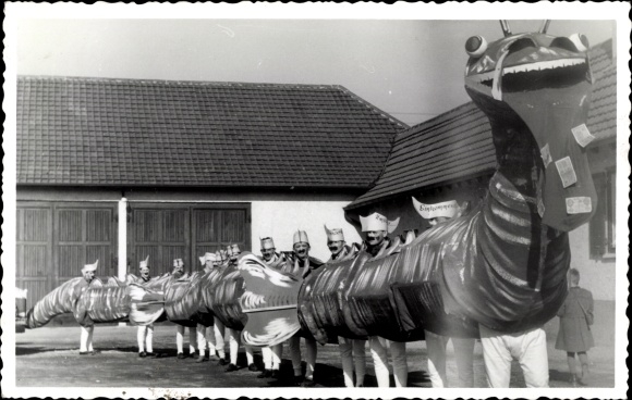Photo Postcard Malsch in Baden, carnival, queue, parade
