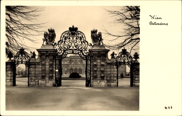 Postcard Vienna 3 Landstrasse, Belvedere Palace