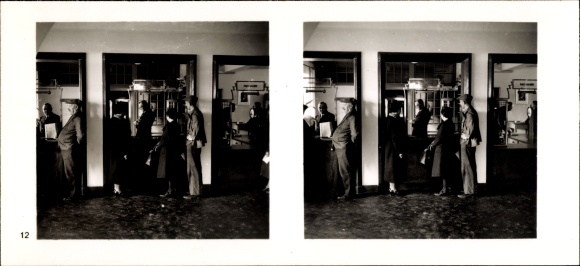 Stereo spatial image photo &quot;The NS model companies&quot; III 12, no. 322, post office Schwarzenbach am Wald