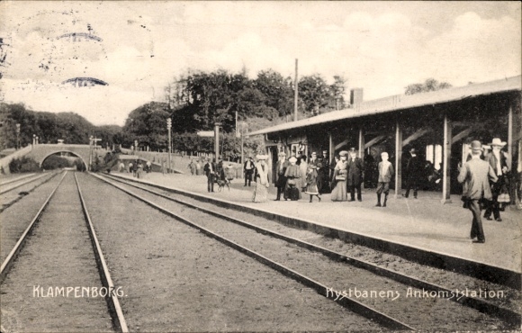Postcard Klampenborg Denmark, platform