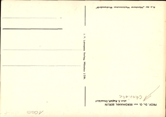 Postcard Berlin, portrait of Dr. G. von Bergmann