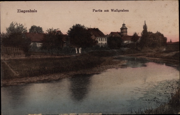 Ansichtkaart Ziegenhain Schwalmstadt Hesse, kavel aan de gracht