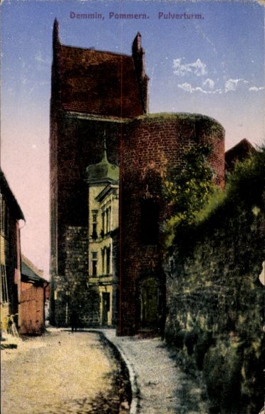 Ak Demmin in West-Pommeren, Kruittoren