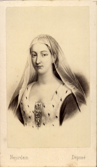 Carte de Visite Agnès Sorel,  Mätresse des französischen Königs Karls VII.