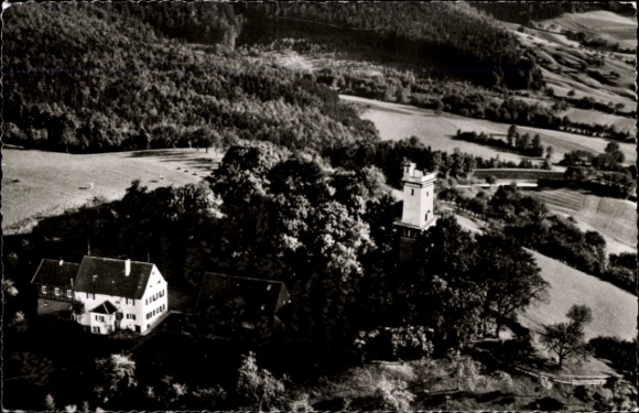 Postcard Schwäbisch Hall in Württemberg, aerial photograph, forester's house and restaurant "zum Einkorn"