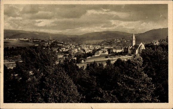 Ak Aue im Erzgebirge Sachsen, Blick über Aue