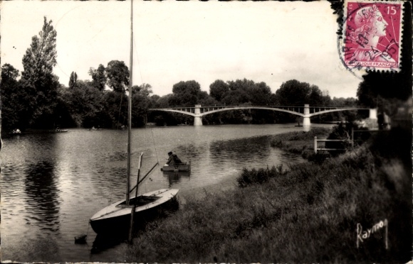 Postcard Créteil Val de Marne, Passerelle de la Pie, bridge