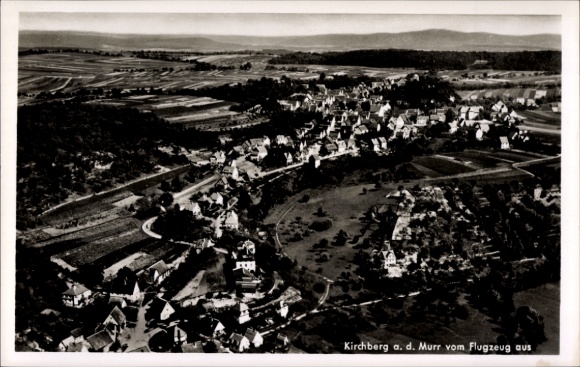 Ak Kirchberg an der Murr Württemberg, Fliegeraufnahme