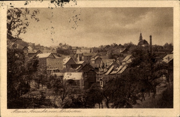 Postcard Meura in Thuringia, partial view, view from the northeast