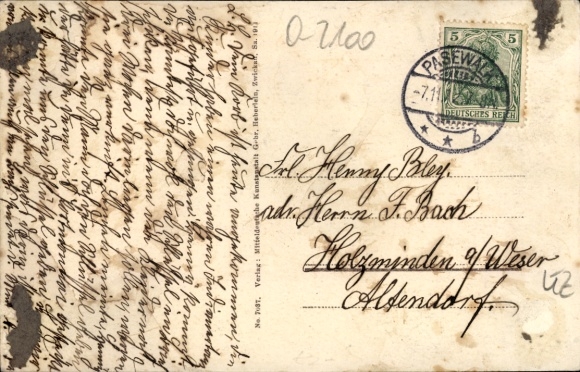Postcard Pasewalk in Mecklenburg Western Pomerania, Gartenstrasse