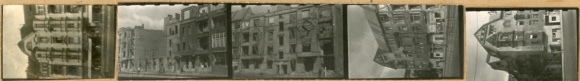 Contact print photos Berlin Steglitz, Schloßstraße, facades, 5 photos approx. 4x2 cm