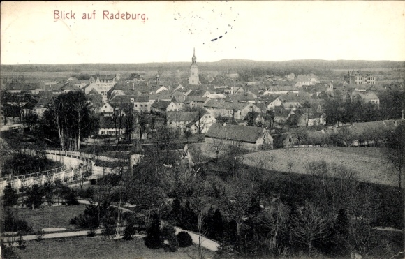 Postcard Radeburg in Saxony, general view