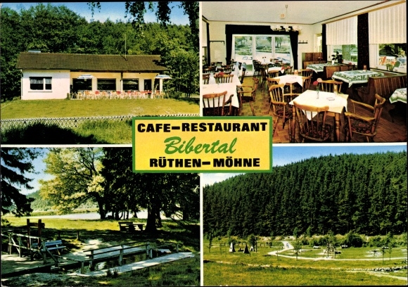 Postcard Rüthen in Westphalia, Restaurant Bibertal