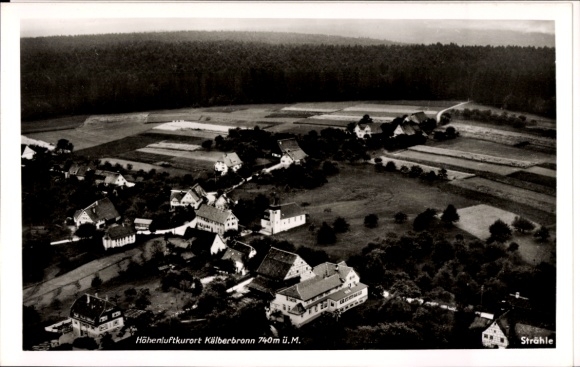 Postcard Kälberbronn Pfalzgrafenweiler in the Black Forest, landscape photograph, mountain health resort, inn to