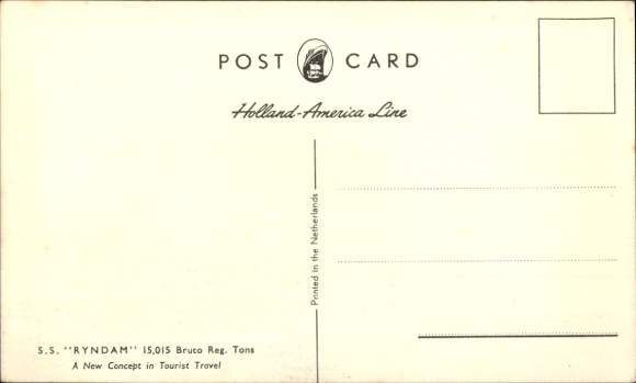 Artist Postcard Steamer SS Ryndam, Holland America Line HAL