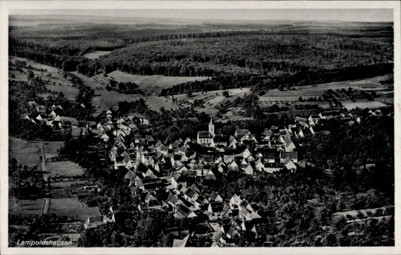 Ak Lampoldshausen Hardthausen am Kocher, Fliegeraufnahme