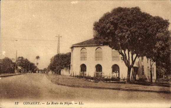 Ak Conakry Guinea, vue-generaal van de Route du Niger