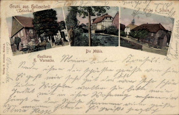 KP Hollenstedt w Dolnej Saksonii, kościół, szkoła, młyn, zajazd