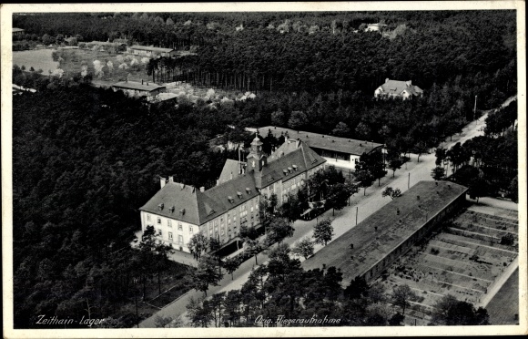 PC Zeithain in Saxony, camp, military training area, aerial photo