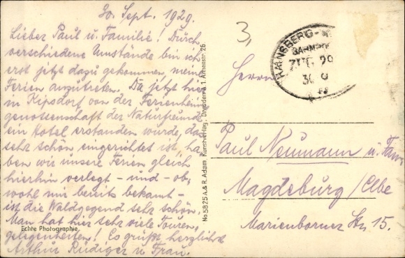 Ak Kipsdorf Altenberg in het Ertsgebergte, uitzicht op Bärenfels