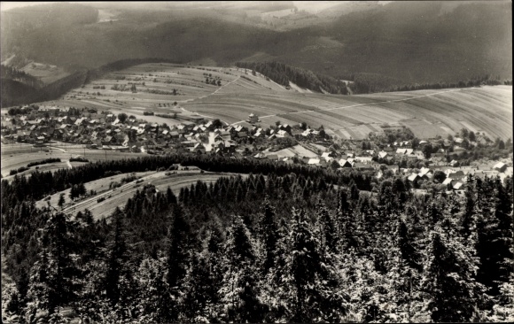 Ak Meuselbach Schwarzmühle Schwarzatal in Thüringen, panorama
